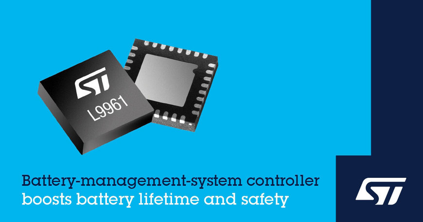 STMICROELECTRONICS INTRODUCES HIGH-ACCURACY BMS CONTROLLER